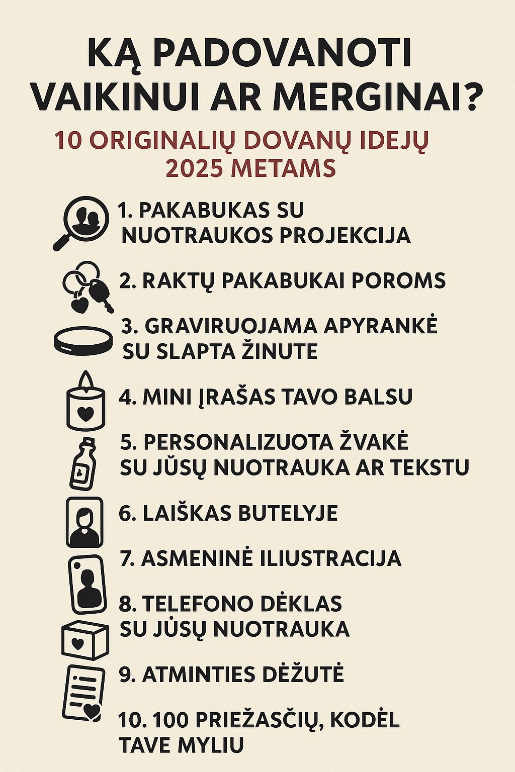 Read more about the article Ką padovanoti vaikinui ar merginai? 10 originalių dovanų idėjų